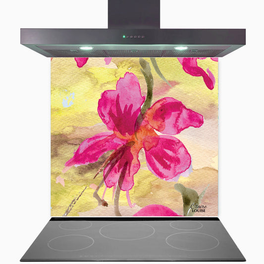 Magenta Splash Kitchen Glass Splashback
