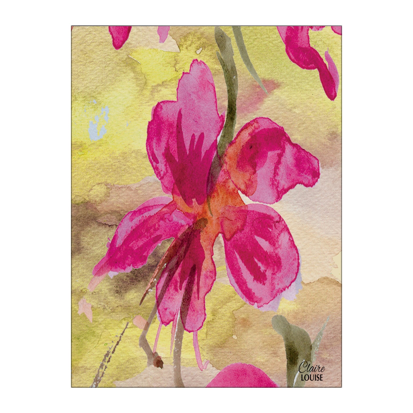 Magenta Splash Glass Wall Art