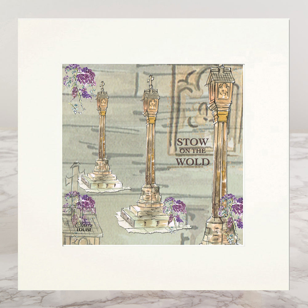 The Market Cross Mounted Print