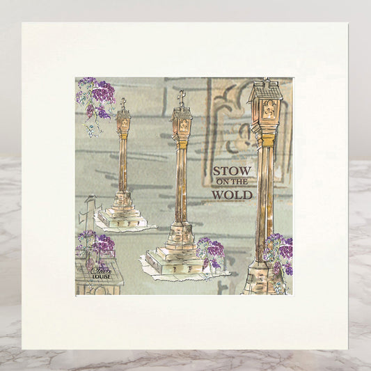 The Market Cross Mounted Print