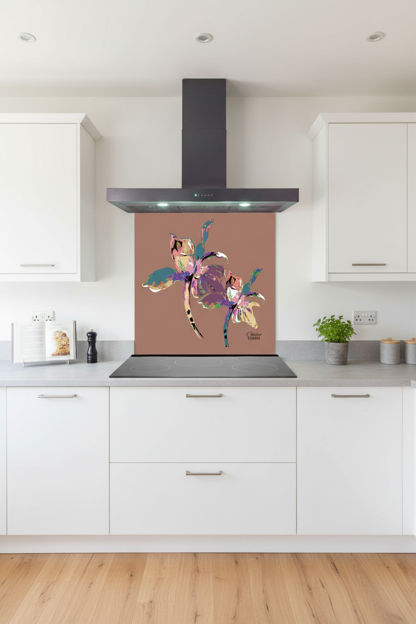 Mocha Mousse Iris Splashback Modern Kitchen