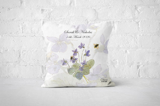 Morning Glories Wedding Cushion