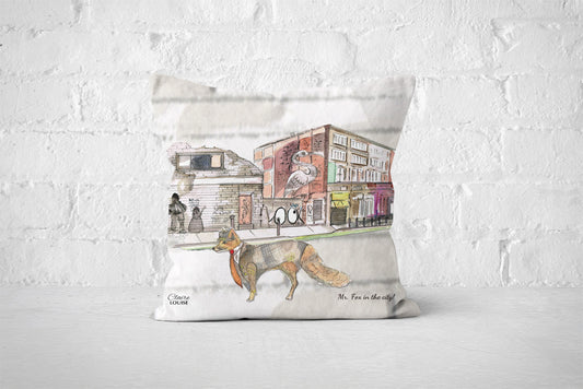 Fox In The City Cushion