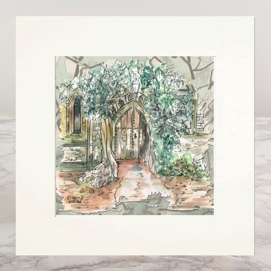 The North Porch Mounted Print