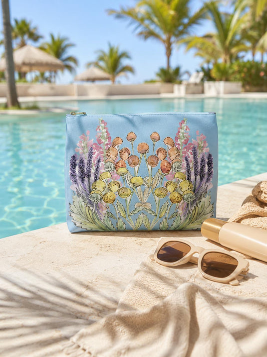 Prairie Powder Blue Cosmetic Bag