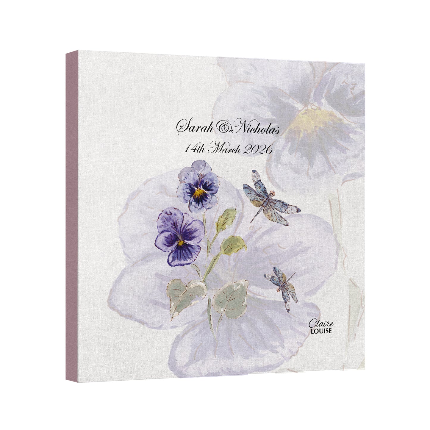 Pansies Wedding Canvas Print