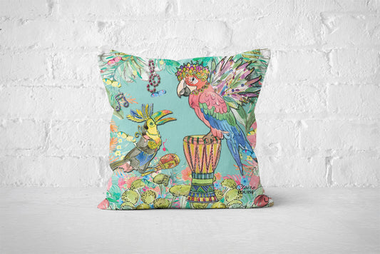 Pearl the Parrot Cushion