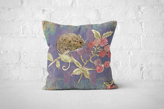 Powder Bloom Raspberries Cushion