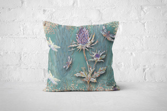 Powder Bloom Thistle Cushion