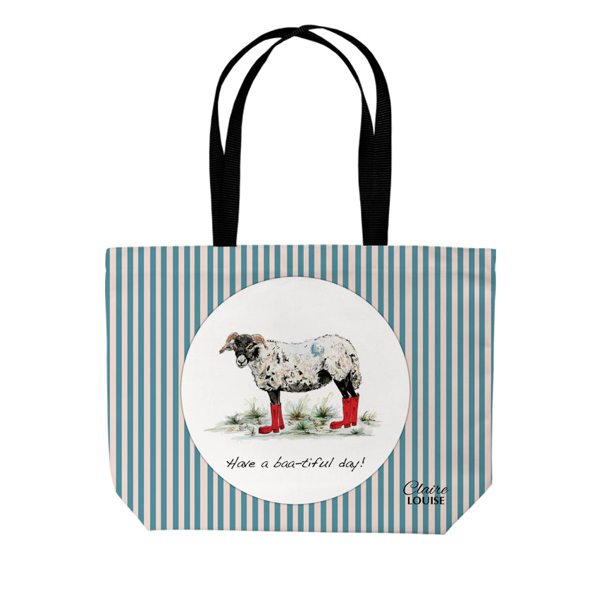 Sheep In Boots Double Sided Print Shopper