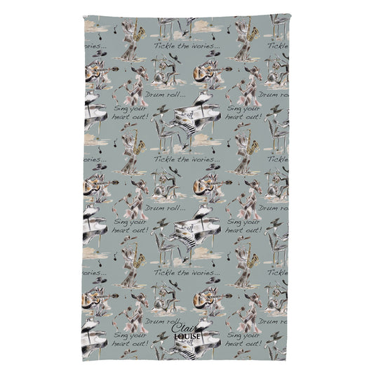 The Sound Of Music Tea Towel Green