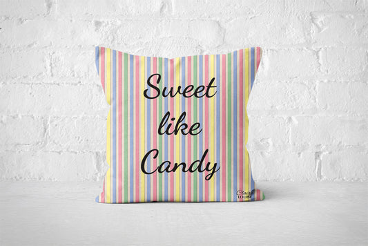 Sweet Like Candy Stripe Outdoor Cushion