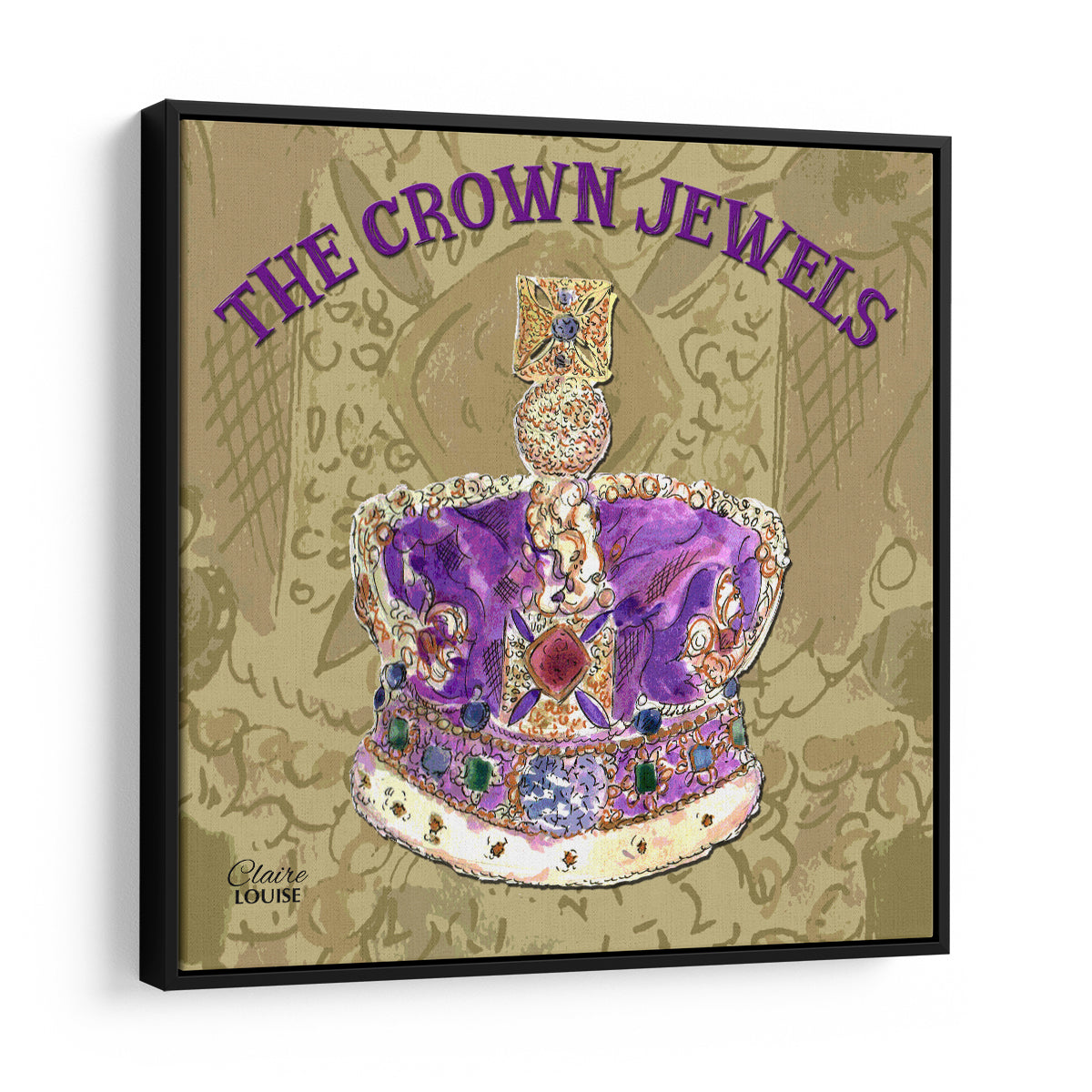 The Crown Jewels Urban Icons Framed Canvas Print