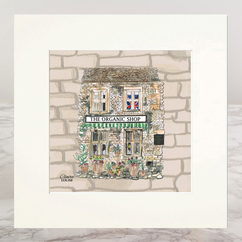 The Organic Shop Mounted Print
