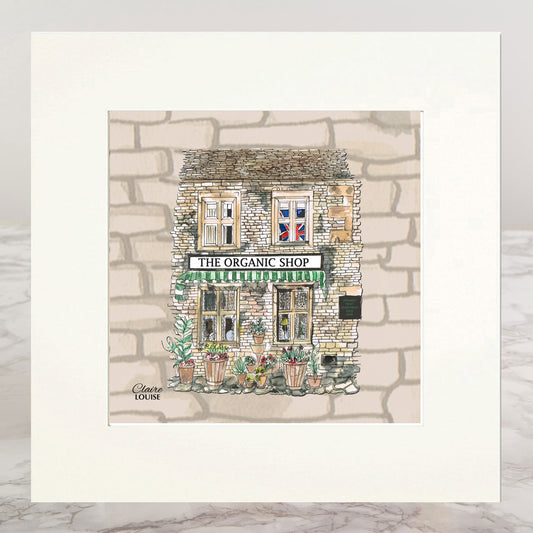 The Organic Shop Mounted Print