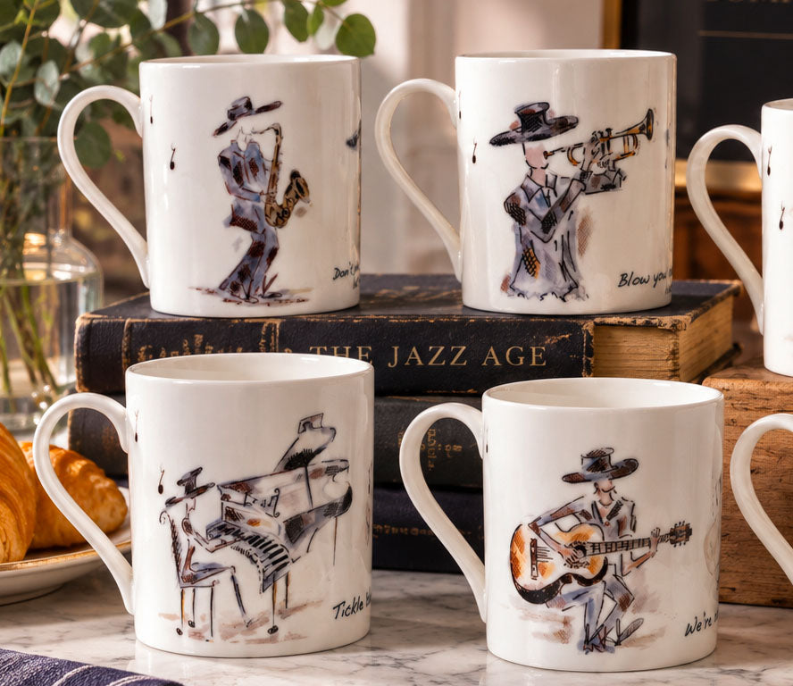 Music Fine Bone China Mug Gift Set — Set of 6