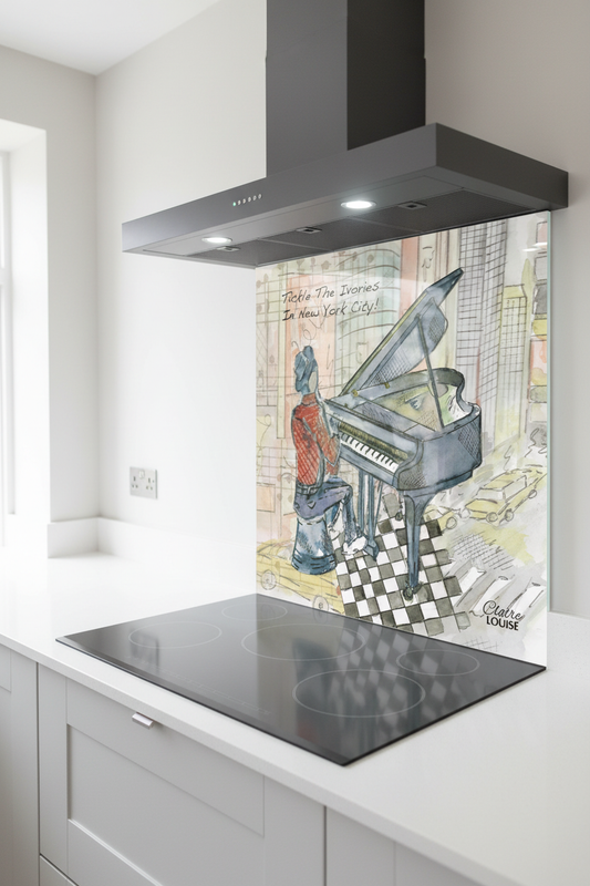 Tickle The Ivories NYC Splashback Grey Kitchen