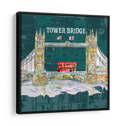 Tower Bridge Urban Icons Framed Canvas Print