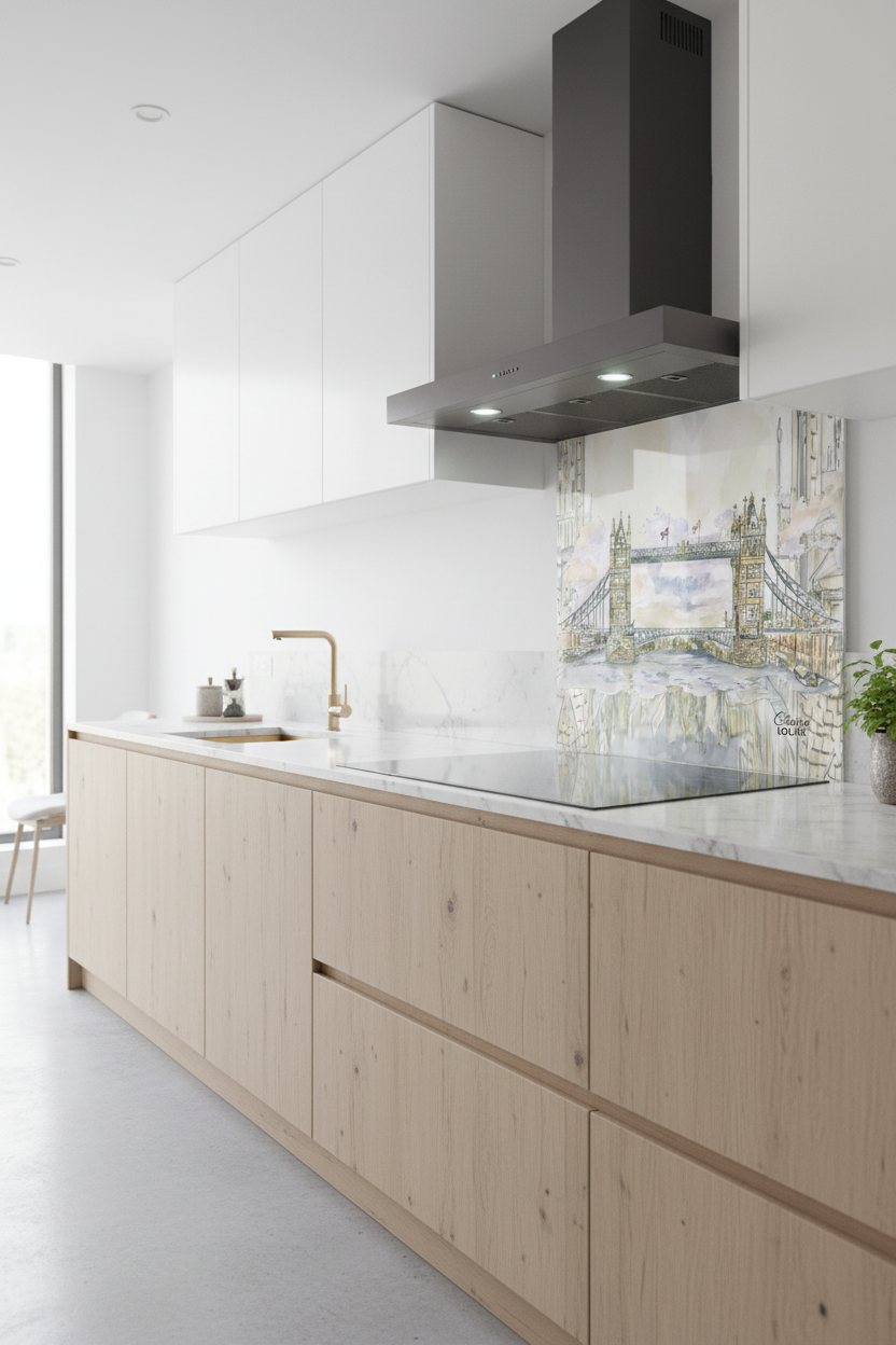 Tower Bridge Splashback Modern Kitchen