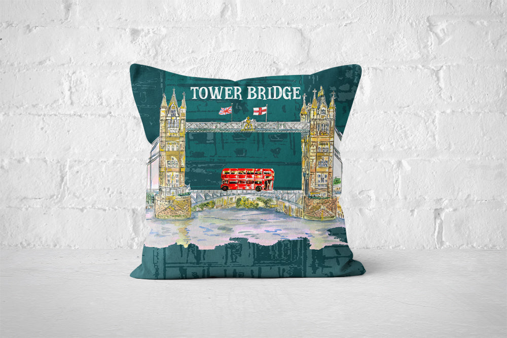 Tower Bridge Urban Icons Cushion