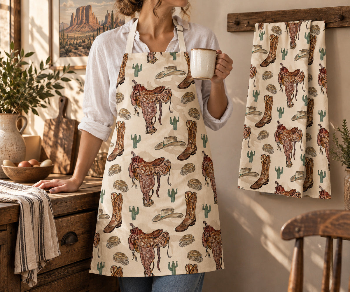 Western Pattern Tea Towel