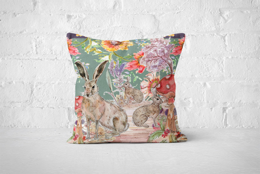 Whimsical Hare Cushion