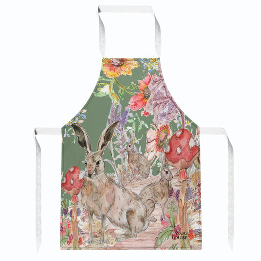 Whimsical Hare Kitchen Apron