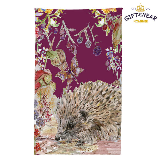 Whimsical Hedgehog Tea Towel