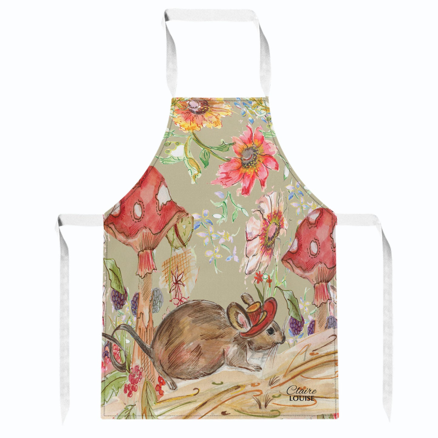 Whimsical Mouse Kitchen Apron