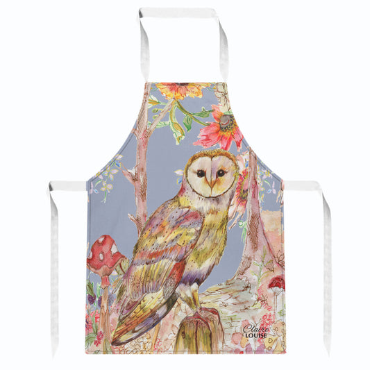 Whimsical Owl Kitchen Apron
