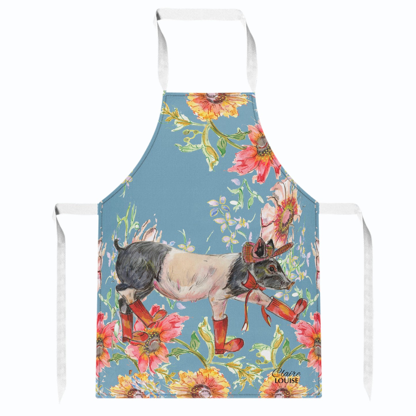 Whimsical Pig Kitchen Apron