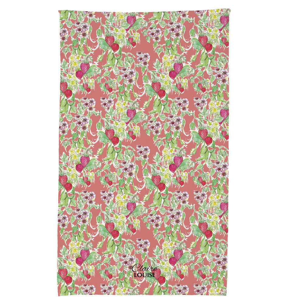 Wild Strawberry Tea Towel
