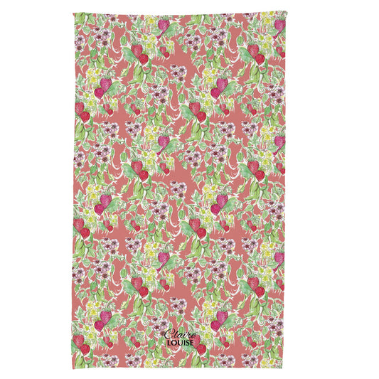 Wild Strawberry Tea Towel