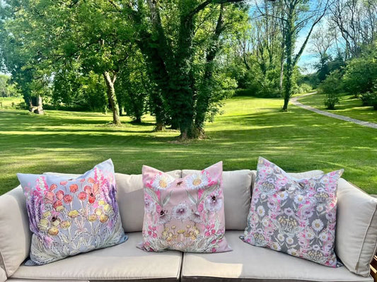 Biscuit Bee Bloom Outdoor Cushion